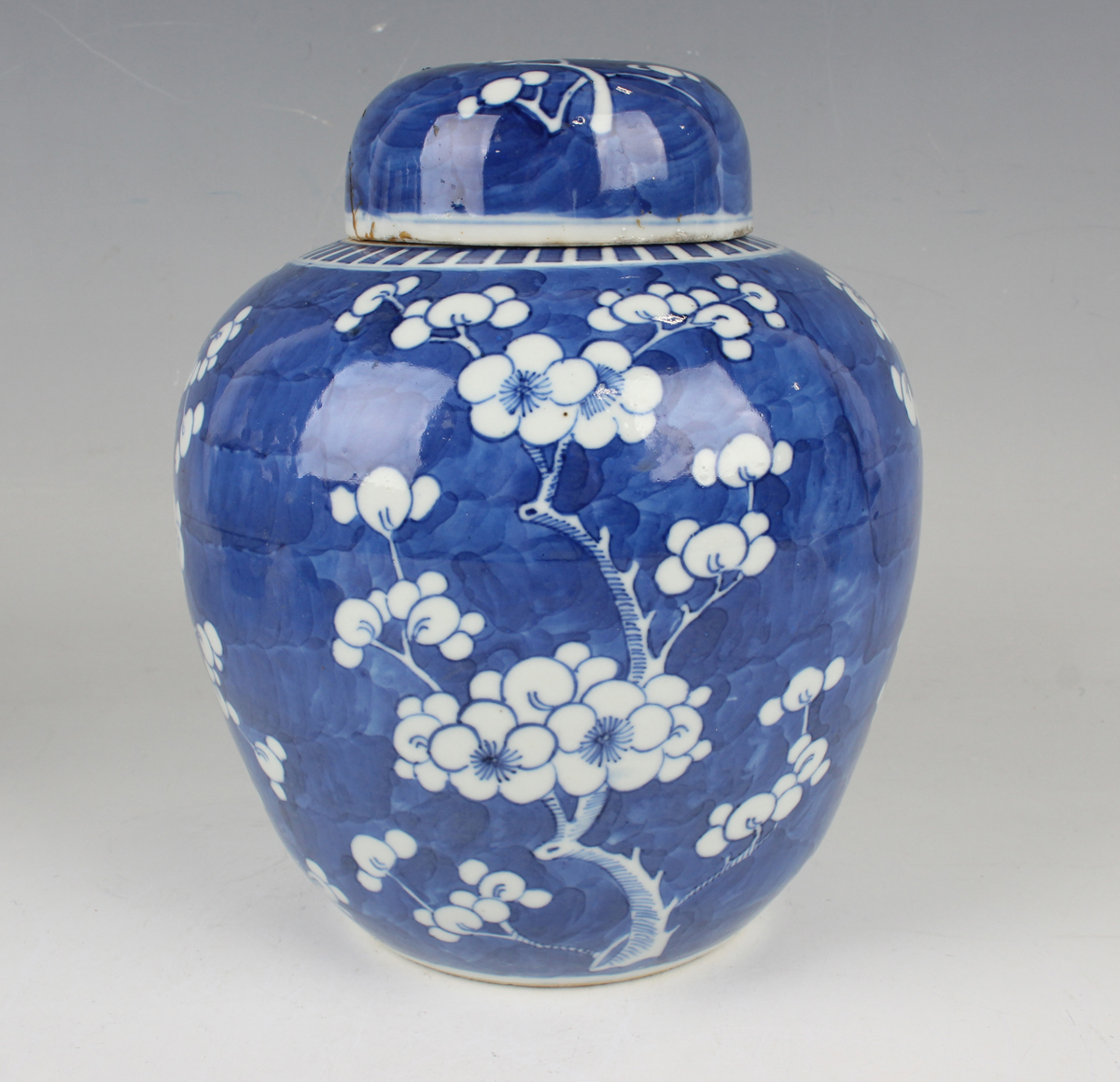 A small group of Chinese blue and white porcelain, late 19th century, comprising a prunus- - Image 26 of 26