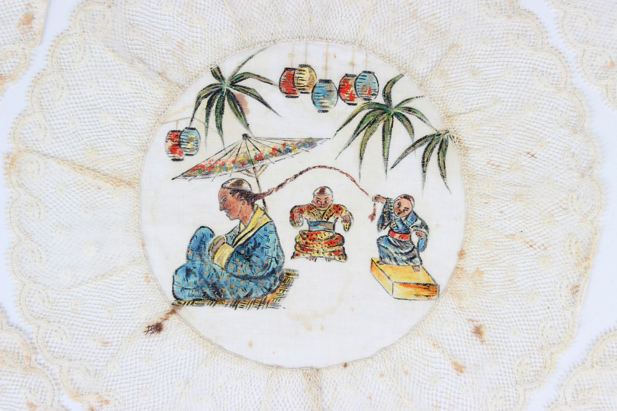 A group of ten Chinese Canton export watercolours on rice paper paintings, late 19th century, each - Image 5 of 18