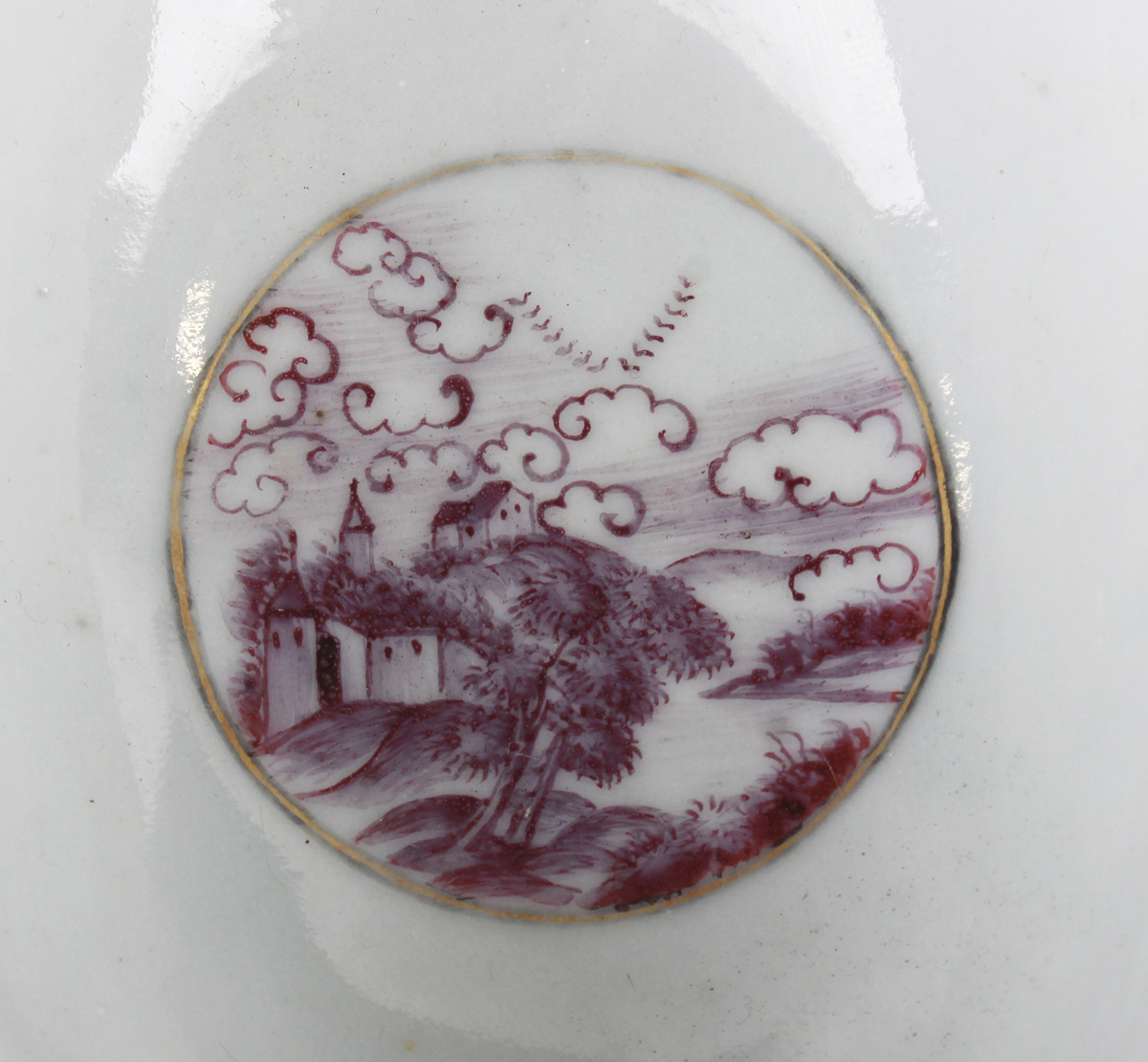 A small group of Chinese export porcelain, Qianlong period, comprising a pair of oval dishes, length - Image 10 of 23