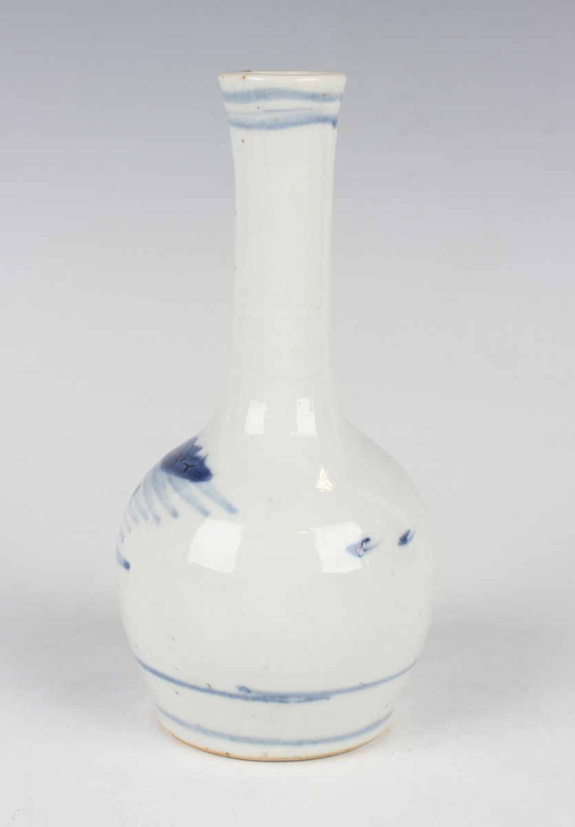 A small group of Chinese blue and white porcelain, mostly late 19th century, including a baluster - Image 7 of 36