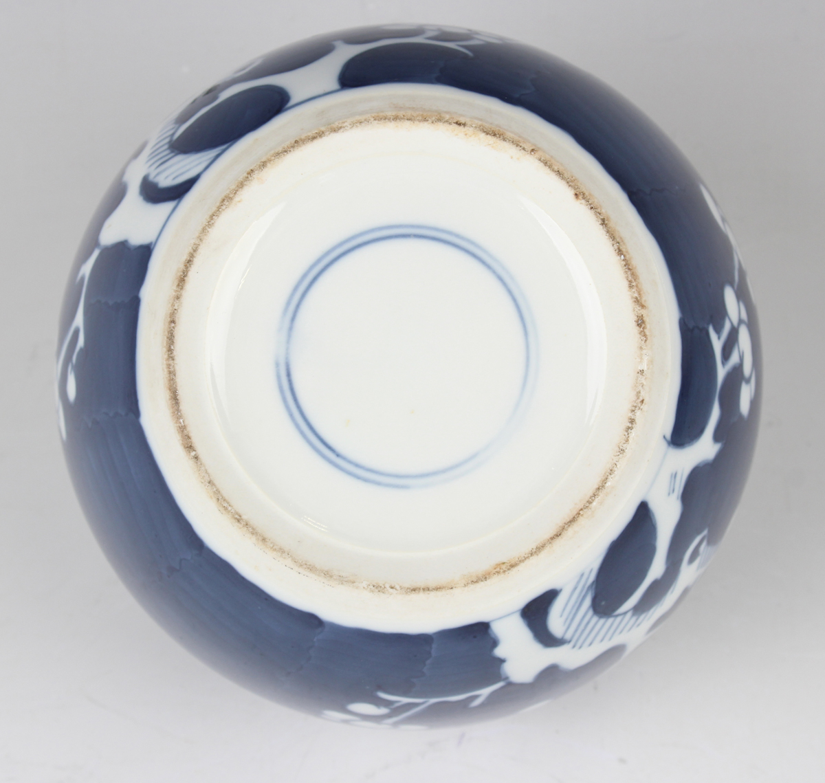 A small group of Chinese blue and white porcelain, late 19th century, comprising a prunus- - Image 2 of 26