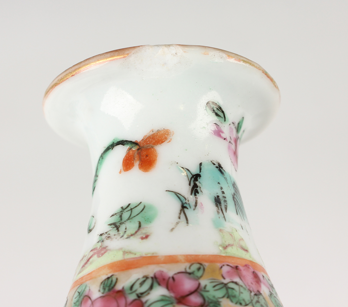 A Chinese famille rose millefleurs porcelain bowl, mark of Qianlong but Republic period, of flared - Image 20 of 37