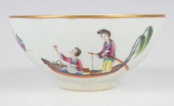 A Chinese famille rose porcelain circular bowl, mark of Daoguang but Republic period, the exterior