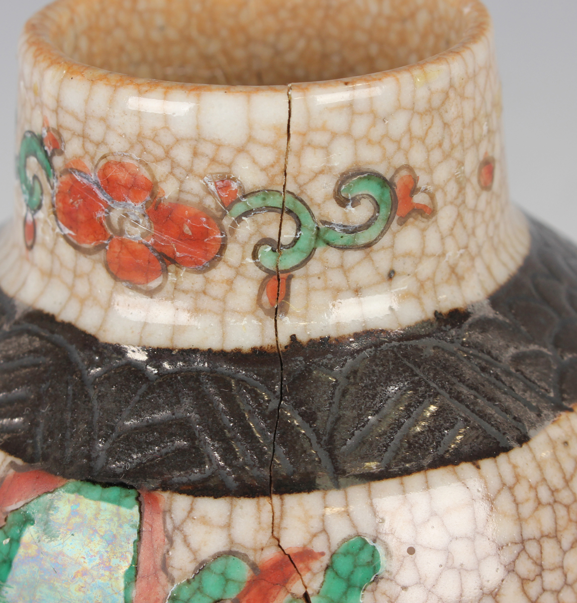 A Chinese famille rose millefleurs porcelain bowl, mark of Qianlong but Republic period, of flared - Image 7 of 37