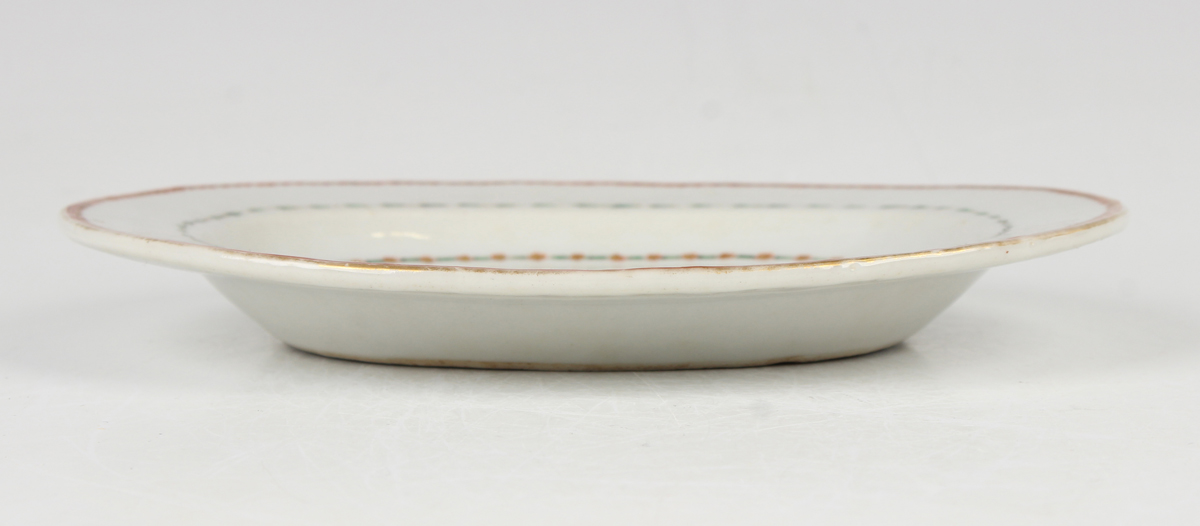 A small group of Chinese export porcelain, Qianlong period, comprising a pair of oval dishes, length - Image 20 of 23