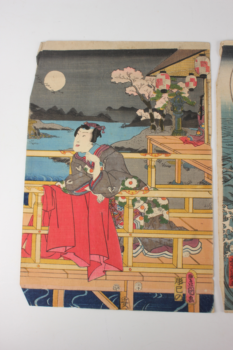 Utagawa Kuniyoshi (1797-1861) - a Japanese woodblock oban tateye print depicting the Conference of - Image 6 of 13