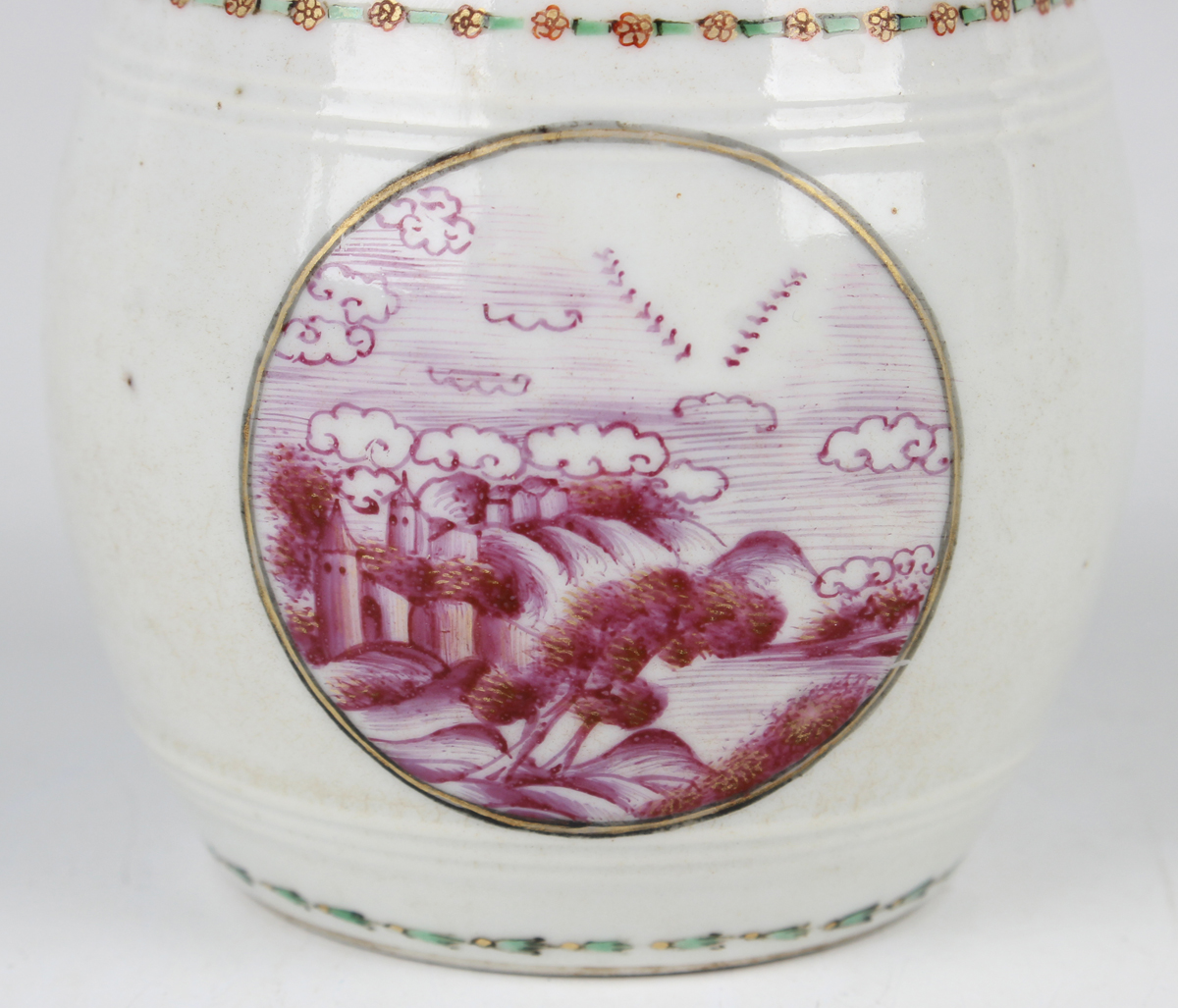 A small group of Chinese export porcelain, Qianlong period, comprising a pair of oval dishes, length - Image 6 of 23