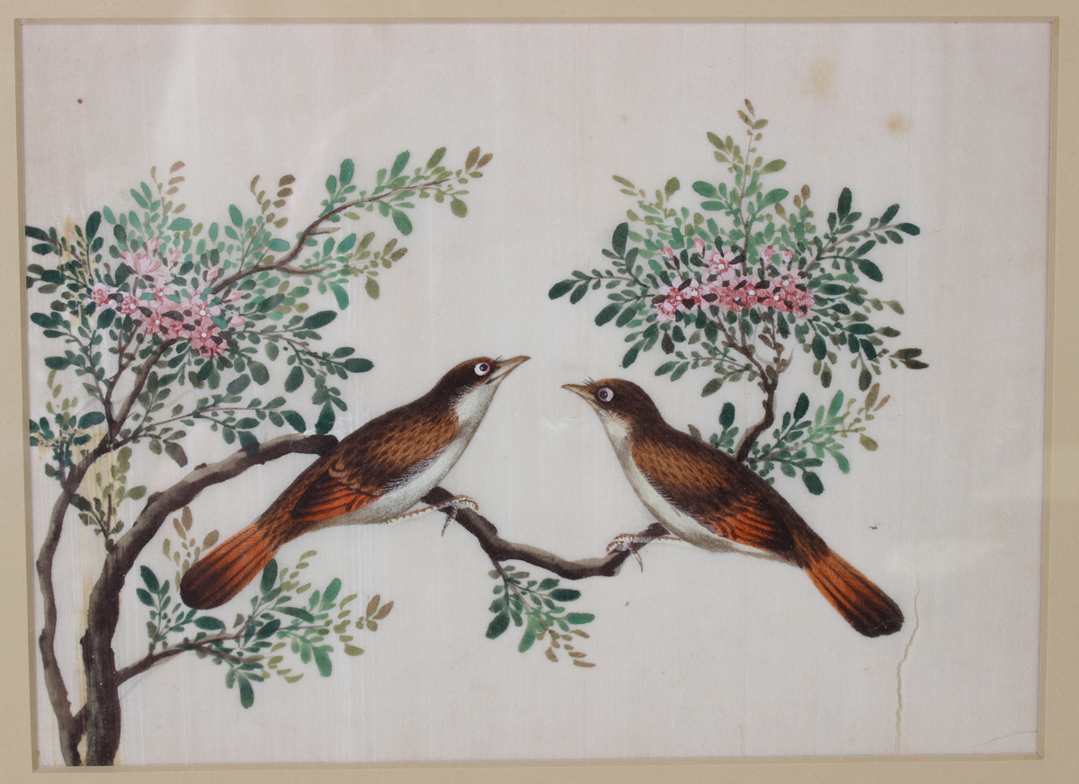 A set of four Chinese Canton export watercolour paintings on rice paper, mid to late 19th century, - Image 12 of 12