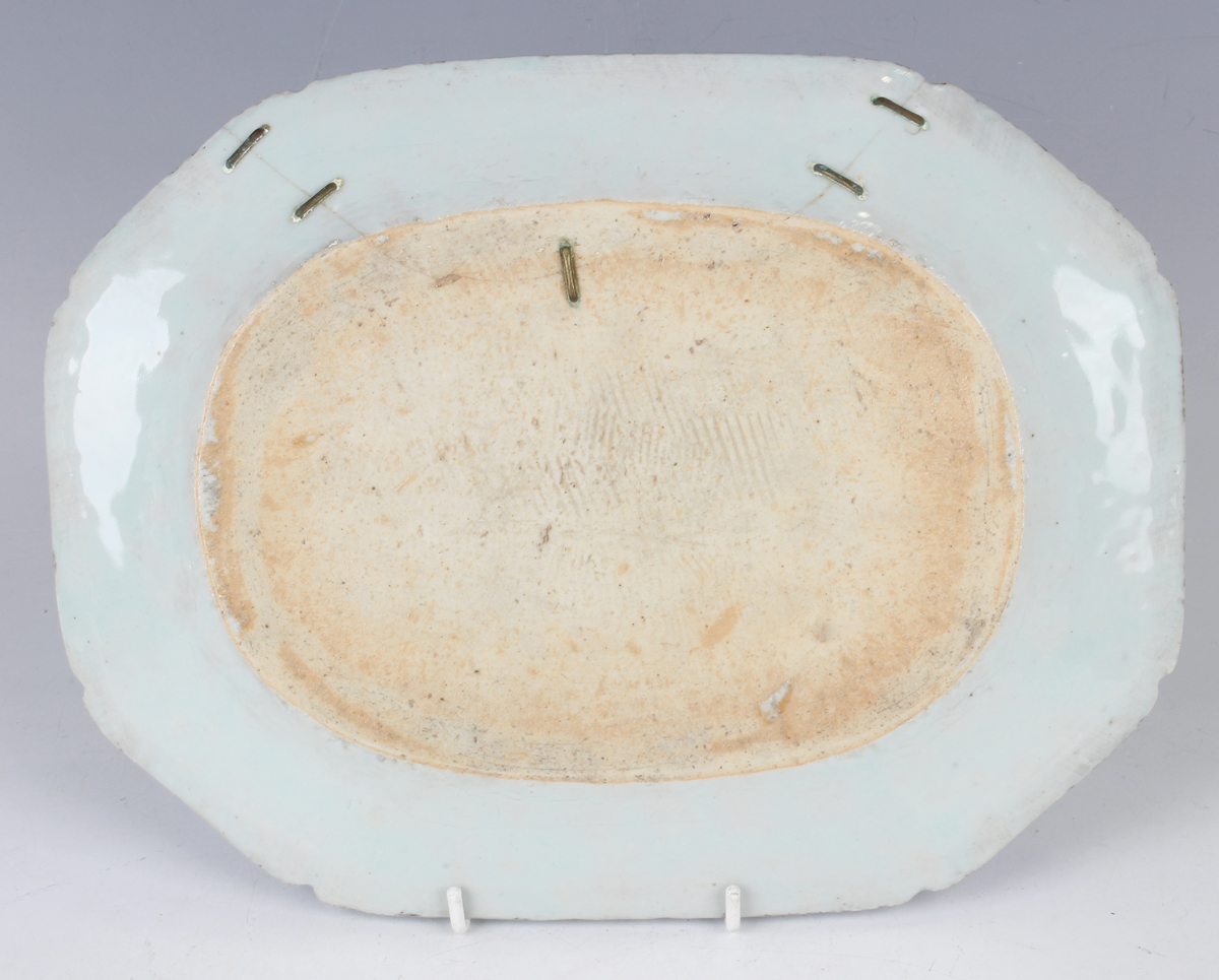 A group of six Chinese blue and white export porcelain meat dishes, Qianlong period, comprising four - Image 14 of 44