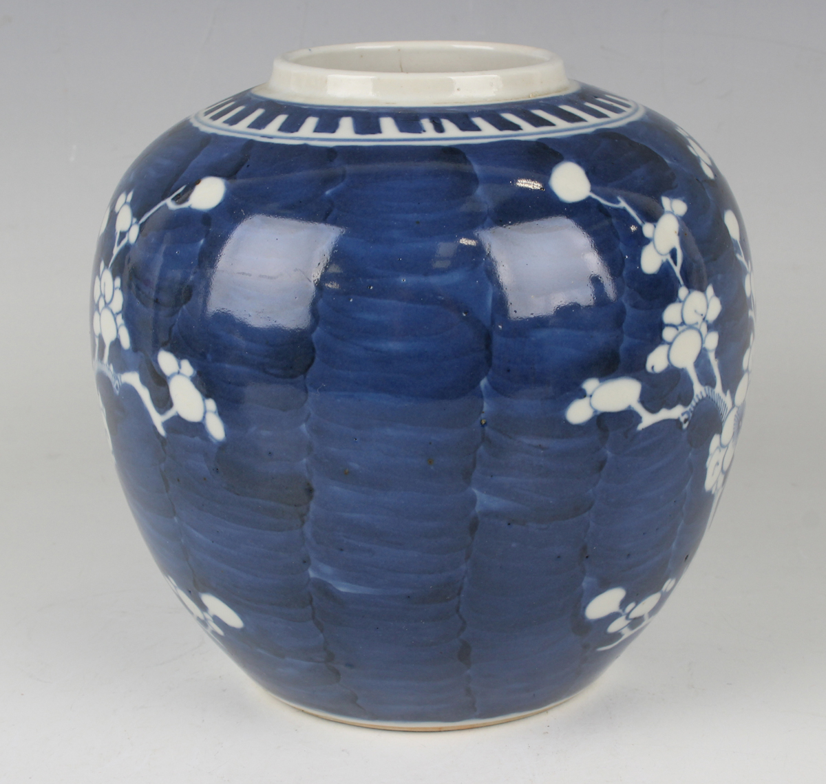 A small group of Chinese blue and white porcelain, late 19th century, comprising a prunus- - Image 10 of 26
