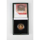 An Elizabeth II Royal Mint gold proof two pounds commemorating the 400th Anniversary of the