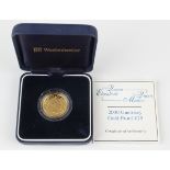 An Elizabeth II Westminster Mint gold proof Guernsey twenty-five pounds 2000 celebrating the