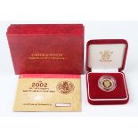 An Elizabeth II Royal Mint proof half-sovereign 2002, cased with certificate, No. 04556.Buyer’s