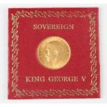 A George V sovereign 1914, cased.Buyer’s Premium 29.4% (including VAT @ 20%) of the hammer price.
