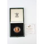 An Elizabeth II Royal Mint gold proof two pounds commemorating the 50th Anniversary of the United