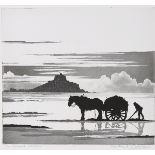 Geoffrey Sneyd Garnier - 'The Seaweed Gatherer', 20th century etching with aquatint, signed and