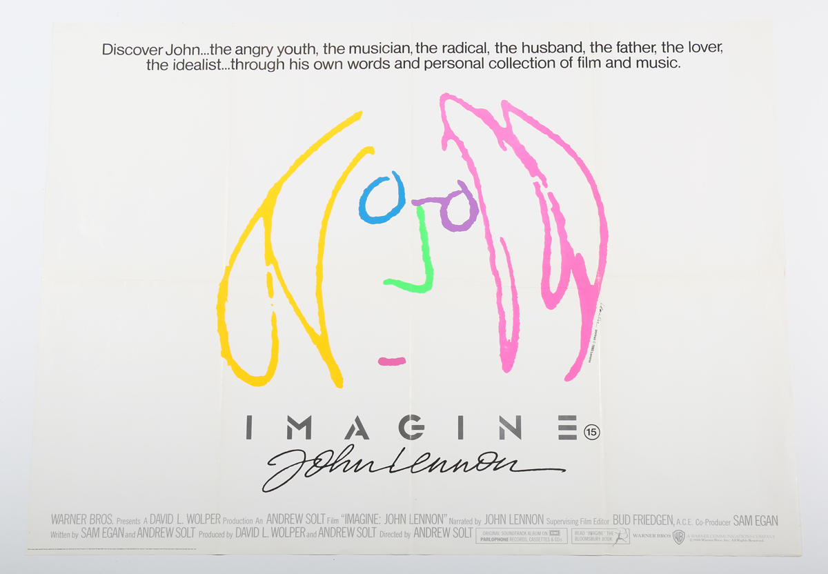 Warner Bros Inc (publisher) - 'Imagine, John Lennon' (Quad Movie Poster), offset lithograph,