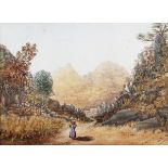 British School - 'Aboo' (Mount Abu, India), watercolour, titled and dated 1860, 24cm x 33cm.Buyer’
