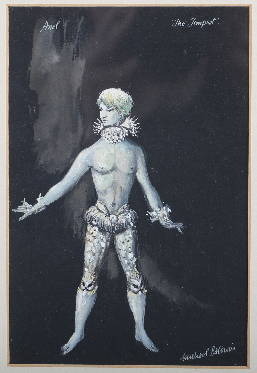 Michael Baldwin - Costume Designs for William Shakespeare's 'The Tempest', eighteen watercolours - Image 19 of 30