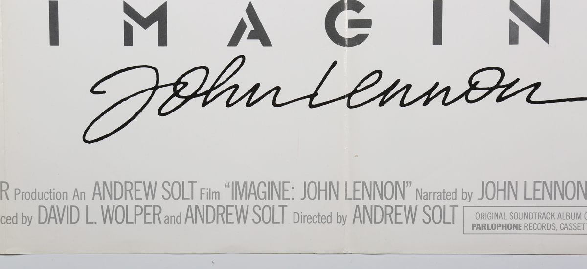 Warner Bros Inc (publisher) - 'Imagine, John Lennon' (Quad Movie Poster), offset lithograph, - Image 14 of 17