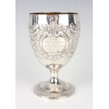 A George IV silver goblet, the ovoid bowl with engraved inscription 'From the Empress Eugenie to