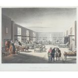 Thomas Rowlandson and Augustus Pugin - 'Hospital, Middlesex', etching with engraving and aquatint,