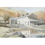 Ursula MacDonald - 'Howtown, Ullswater', watercolour, signed recto, titled artist's label verso,