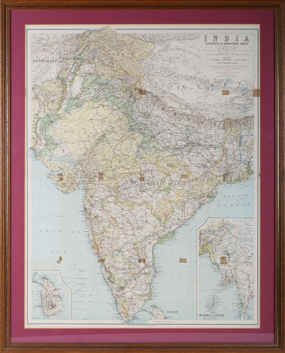 George Philip & Son (publisher) - 'India Railways & Irrigation Areas', colour lithograph from the ' - Image 12 of 12