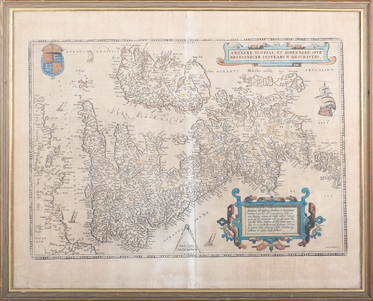 Franz Hogenberg - 'Angliae, Scotiae, Et Hiberniae' (Map of the British Isles), late 16th/early - Image 7 of 7