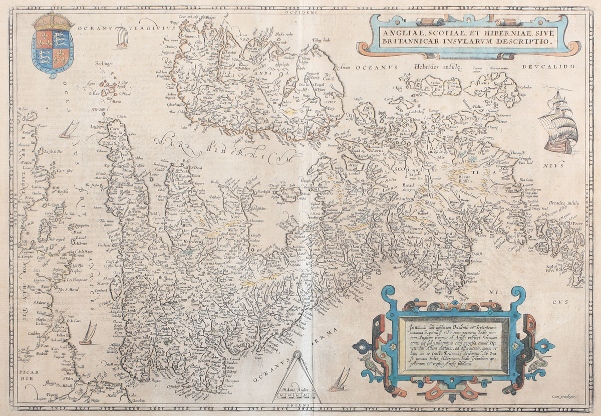 Franz Hogenberg - 'Angliae, Scotiae, Et Hiberniae' (Map of the British Isles), late 16th/early