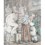 Thomas Rowlandson - 'The Sculptor' (Preparations for the Academy, Old Joseph Nollekens and his