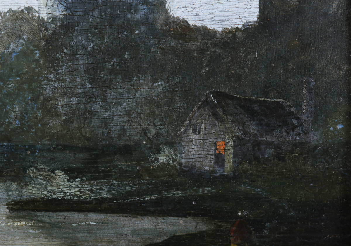 W. Ward, British School - Moonlight View of an Estuary with Castle and Sailing Vessel, and A View of - Image 9 of 11