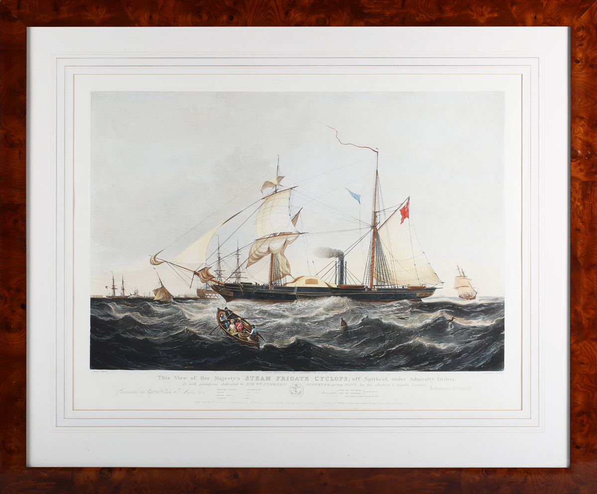 H. Papprill, after Knell - 'This View of Her Majesty's Steam Frigate Cyclops, off Spithead, under - Image 14 of 14