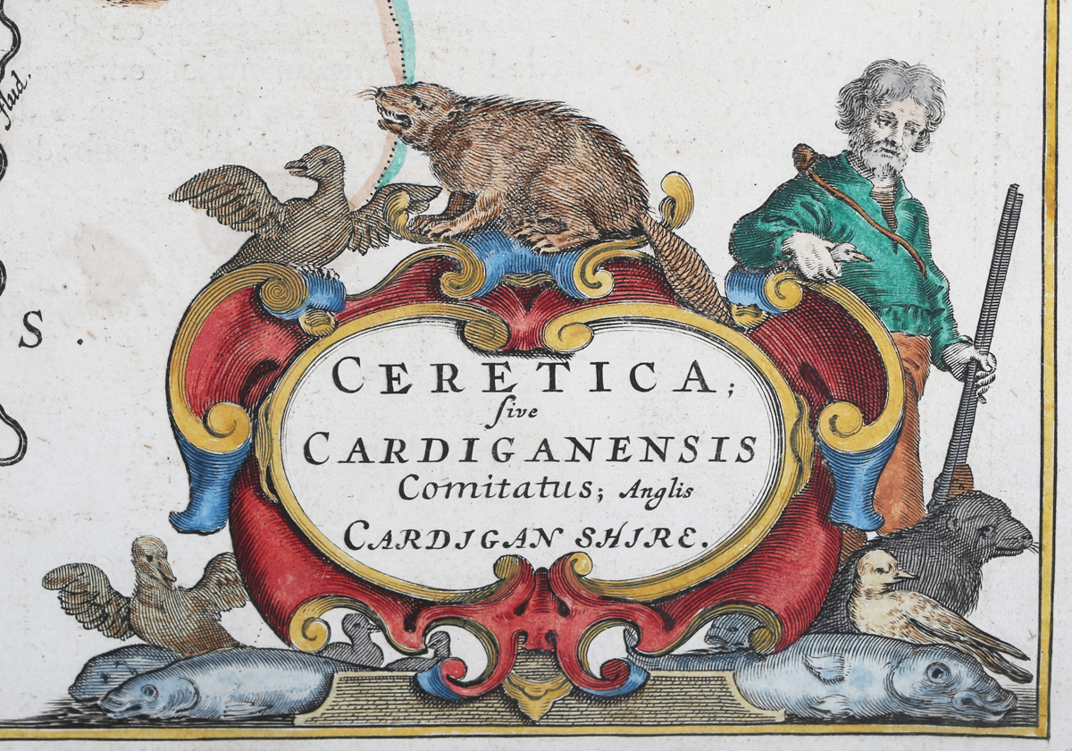 Joan Blaeu - 'Ceretica sive Cardiganensis comitatus; Anglis Cardigan Shire' (Map of the County of - Image 11 of 11