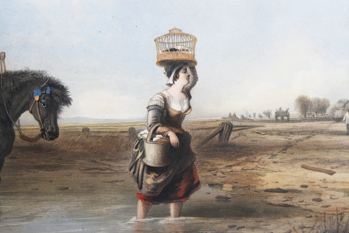 After Augustus Wall Callcott - Returning from Market (Crossing the Stream), 19th century - Image 13 of 15