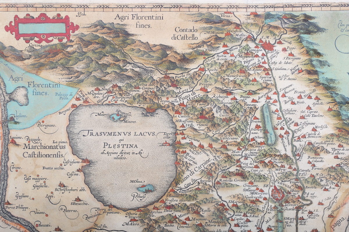 Mario Cartaro, after Egnatio Dante - 'Perusini' (Map of Perugia), late 16th/early 17th century - Image 4 of 6