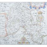 William Hole, after Christopher Saxton - 'Oxoniensis Comitatu' (Map of Oxfordshire), 17th century