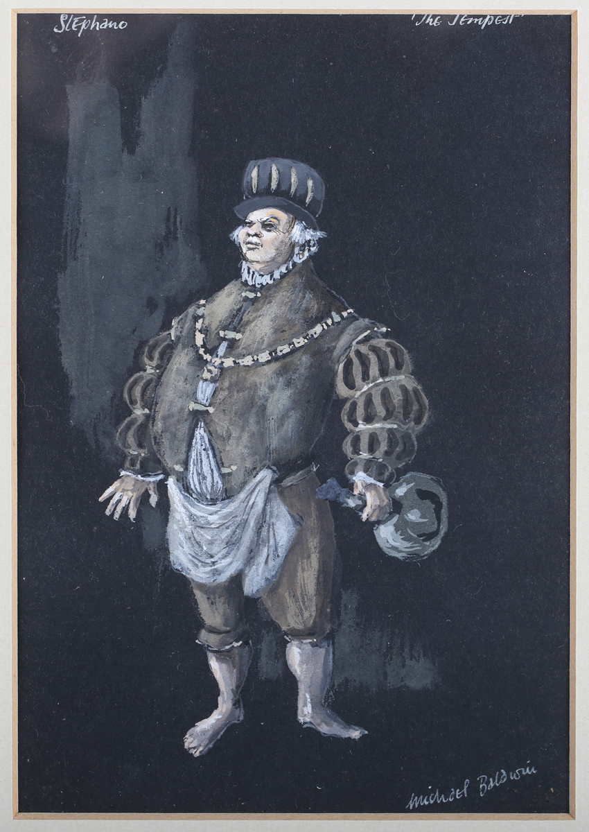 Michael Baldwin - Costume Designs for William Shakespeare's 'The Tempest', eighteen watercolours - Image 6 of 30