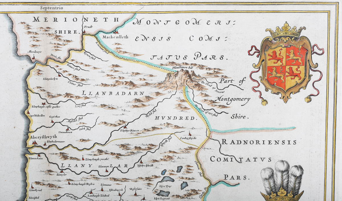Joan Blaeu - 'Ceretica sive Cardiganensis comitatus; Anglis Cardigan Shire' (Map of the County of - Image 8 of 11