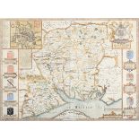John Speed - 'Hantshire described and divided' (Map of the County of Hampshire), 17th century