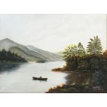 A.E. Maxted - 'Loch Lomond' and 'At Aberdovey', a pair of early 20th century oils on canvas, both