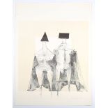 Lynn Chadwick - Standing Figures, lithograph on wove paper, signed, dated '73, and editioned 'A/P'