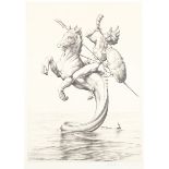 Stephen Gooden - Triton, engraving on cream laid paper, signed and dated 1941 in pencil, second