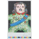 Enrico Baj - 'The Little General', lithograph in colours with embossing, signed and editioned 8715/