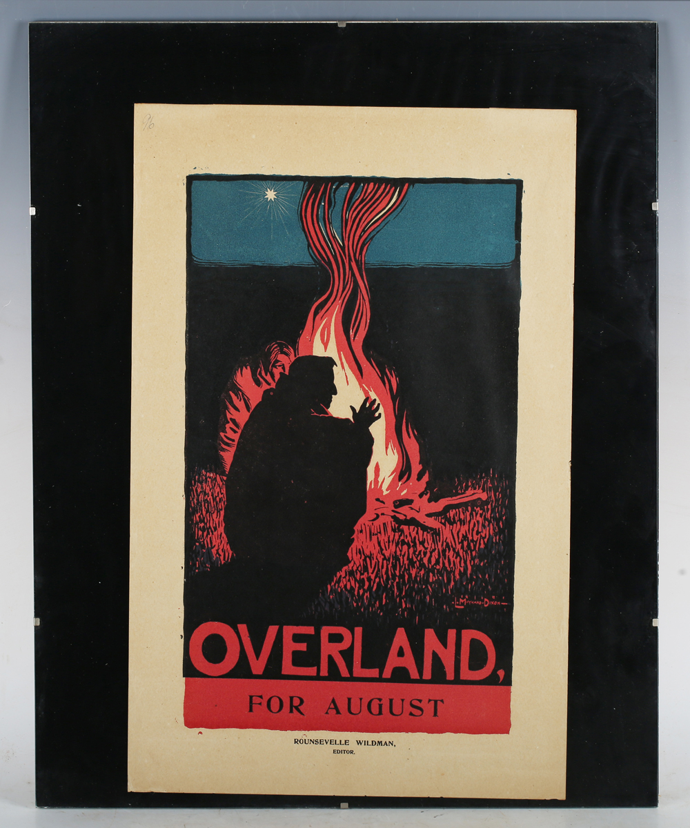 Lafayette Maynard Dixon - 'Overland For August', 19th century lithograph in colours, published circa