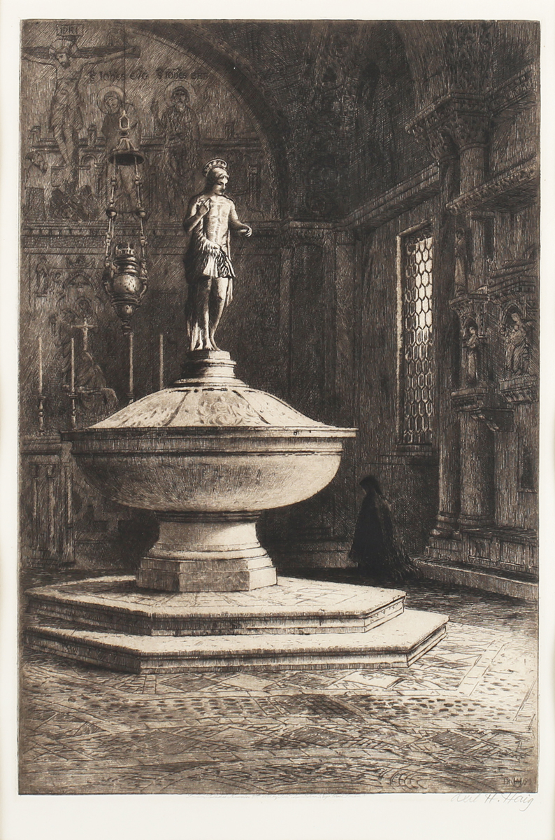 Axel Herman Haig - Statue of St John the Baptist (Baptismal Font in the Baptistry of St Mark's
