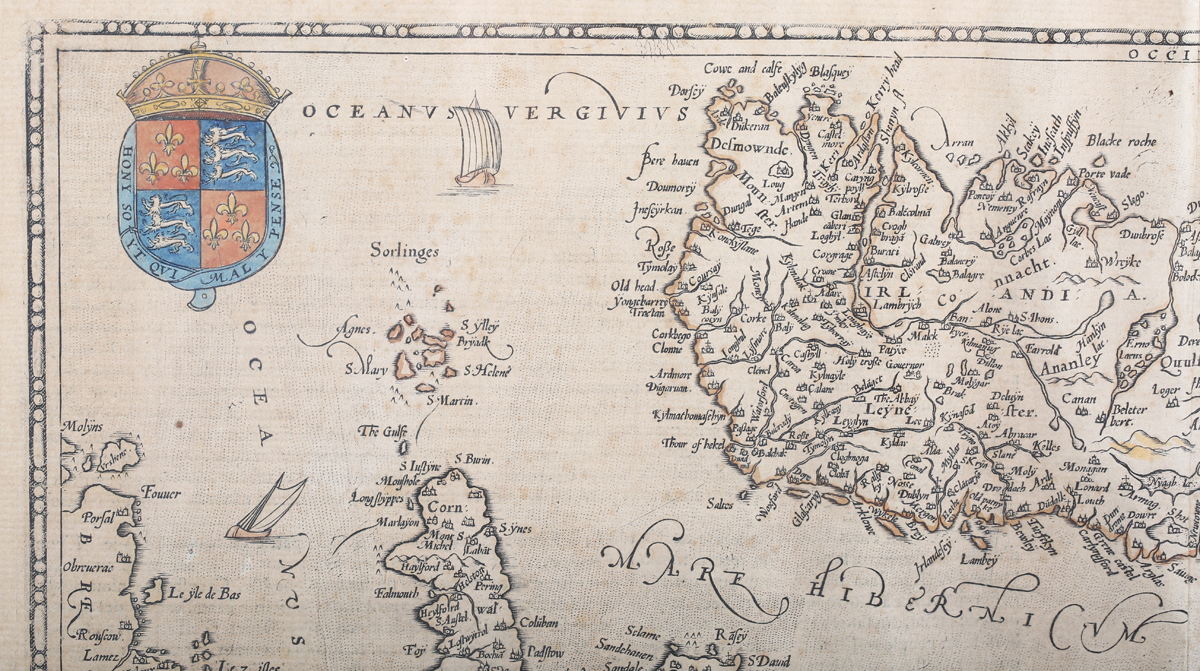 Franz Hogenberg - 'Angliae, Scotiae, Et Hiberniae' (Map of the British Isles), late 16th/early - Image 5 of 7