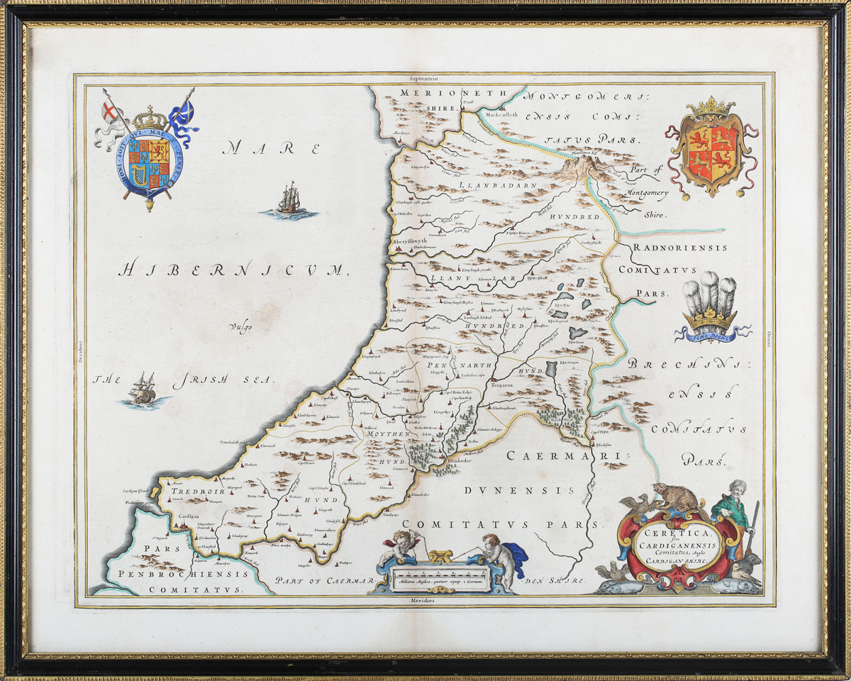 Joan Blaeu - 'Ceretica sive Cardiganensis comitatus; Anglis Cardigan Shire' (Map of the County of