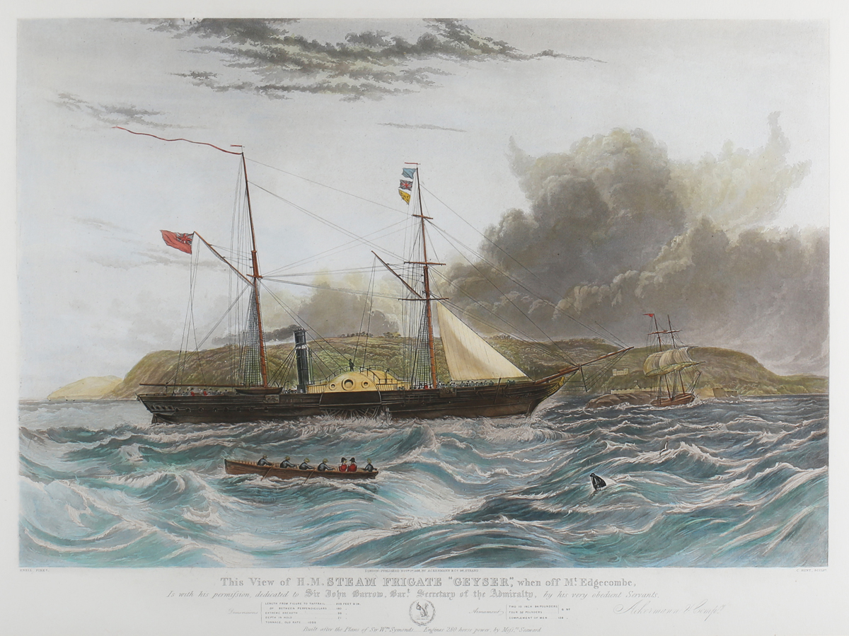H. Papprill, after Knell - 'This View of Her Majesty's Steam Frigate Cyclops, off Spithead, under - Image 8 of 14