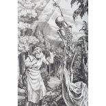Stephen Gooden - Death and the Woodman, engraving on wove paper, signed and dated 1929 in pencil,